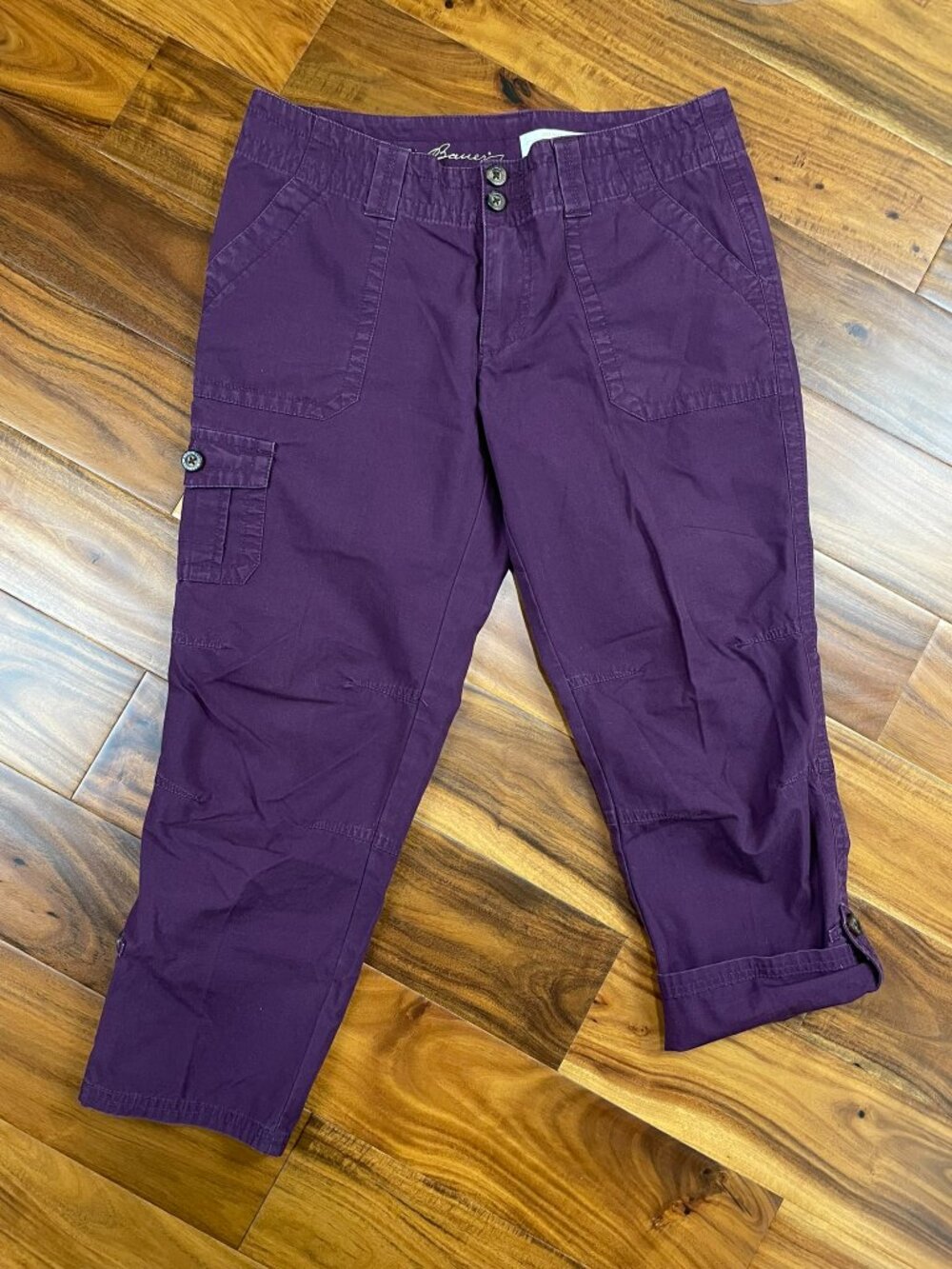 Eddie Bauer Spring 2012 Purple Cargo Capri Pants